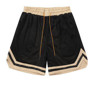 Pantalones Cortos de Baloncesto para Hombre con Estampado de Llamas Negras, Cintura Media, Cordón Ajustable, Transpirables, Casuales, Ecológicos, de Lona Sublimada, 50% Poliéster - Product Image 3