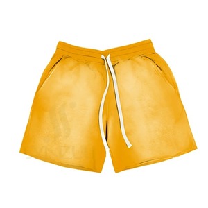 Pantalones Cortos para Hombre con Lavado Ácido, Diseño Personalizado al por Mayor, 320 GSM, 100% Algodón, Efecto Desgastado por el Sol, Bordados - Product Image 5