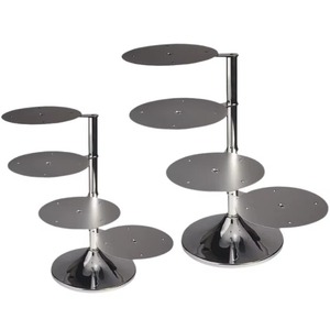 Vintage Silver Metal Cake Stand for Royal Wedding Display Shiny Dessert Stand for Cupcake and Pastry Presentation - Product Image 6