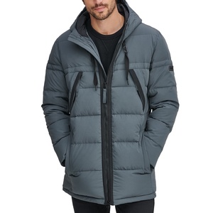 Mens Custom Logo Quilted Padded Hooded Waterproof Windproof Eco-Friendly Quick Dry Puffer Jacket Winter Insulated <b>Bubble</b> <b>Coat</b> - Product Image 1