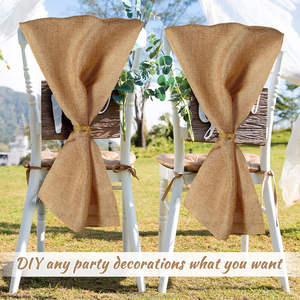 Chemin de table en toile de jute 100% naturel, écologique, durable, biodégradable, largeur 12 x 43 pouces, pour décorations de table de mariage et de fête - Product Image 6