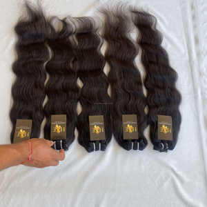 Wholesale Raw Indian Cuticle Aligned Hair Vendors Unprocessed Human Hair Mink Brazilian Hair Bundles With <b>Lace</b> <b>Closure</b> Frontal - Product Image 5