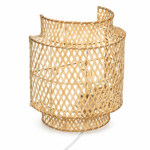 Lámpara de pared de bambú hecha a mano, lámpara de pared curvada de madera maciza, accesorios de iluminación para sala de estudio, pasillo - Product Image 2