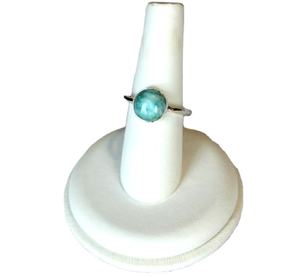 Anillo de banda de plata Larimar de alto grado para mujer, joyería de fiesta personalizada a la moda, ajuste de bisel, gran oferta, tecnología de Canal Clásico OEM - Product Image 3
