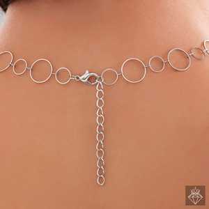 Collar con colgante de moda PRAO Diseño redondo hueco brillante - Product Image 1