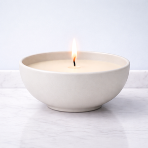 Ocean Dusk Ceramic <b>Candle</b> Vessel Wide Bowl Textured Glaze Heat Resistant Durable Reusable Single Wick Elegant Home Decor - Product Image 5