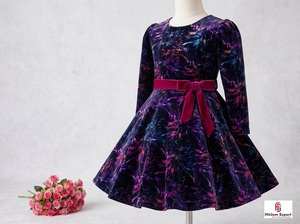 Tela de Terciopelo Estampada de Diseño, Patrón Multicolor Metalizado, para Prendas de Vestir, Textil de Moda, Fabricante Personalizado OEM/ODM - Product Image 2