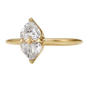 Women's Heart Cut Diamond Engagement Ring 14k solid Gold Prong Setting Classic Style Fine Jewelry - Product Image 1