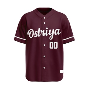 เสื้อเบสบอลและซอฟต์บอลแขนสั้นแบบติดกระดุมเต็มตัว สำหรับใส่เล่นกีฬาแบบยูนิเซ็กซ์ ราคาถูก รับสกรีนโลโก้ - Product Image 1