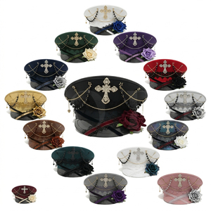 Custom Uniform Peak Cap Adjustable Formal Service <b>Hat</b> Embroidered Visor Cap for Professional Staff Wear Embroidery Deco Caps - Product Image 1