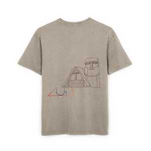 T-shirt en coton surdimensionné pour homme, style vintage délavé à l'acide, manches courtes, col rond, motif imprimé, lettres sur le devant, coupe jersey - Product Image 1