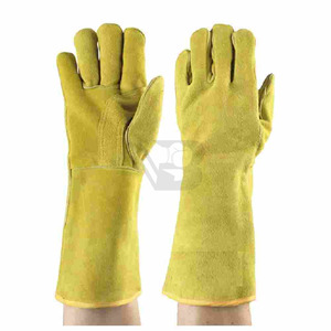 Guantes de Soldadura de Piel de Oveja y Vacuno, Resistentes a Altas Temperaturas, Antideslizantes, Duraderos y Resistentes a Pinchazos - Product Image 3