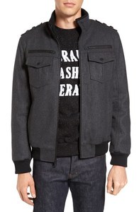 Blouson Bomber Personnalisable avec Logo sur le Devant, en Toile Premium, Chaud, Respirant, Coupe-Vent, Tendance, Haute Qualité, pour Hommes, Hiver - Product Image 1