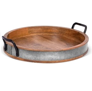 Plateau de service en bois de style campagnard pour la cuisine Plateau en bois naturel minimaliste pour la décoration de table par le fabricant - Product Image 6