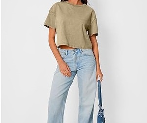 Vente en gros – Nouveaux designs de t-shirts courts vintage 100 % coton pour femmes – T-shirts courts vintage de haute qualité pour filles – Respirants - Product Image 3