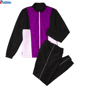 Ensemble de survêtement tendance de haute qualité pour hommes, survêtement sportif personnalisé à blocs de couleur, léger, doublé, en polyester recyclé - Product Image 4