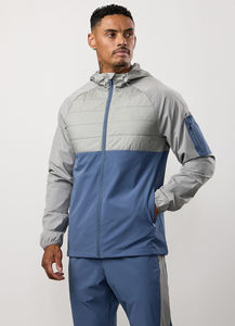 Ensemble de survêtement à capuche pour homme, manches longues, uni, sportif, respirant, poids moyen, design 2 en 1, ensemble de jogging, vêtements décontractés d'hiver - Product Image 3