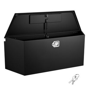Cassetta Portautensili in Acciaio Resistente 124,5 cm x 35,3 cm x 47,0 cm per Gancio di Traino, Impermeabile, con Serratura e Chiavi, Organizer per Rimorchio - Product Image 1