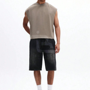 เสื้อกล้ามเจอร์ซีย์แบบไม่มีแขน สกรีนโลโก้ตามสั่ง ปี 2026 ขายส่ง แบบทำสีซีดและลายนูน สำหรับผู้ชาย สวมใส่สบาย คอกลม ผ้าฝ้าย 100% ระบายอากาศได้ดี เป็นมิตรกับสิ่งแวดล้อม - Product Image 6