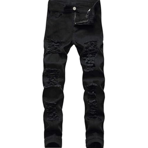 Jeans Ajustados Elásticos y Rotos para Hombre – Pantalones Vaqueros Rectos con Efecto Desgastado para Estilo Urbano - Product Image 1