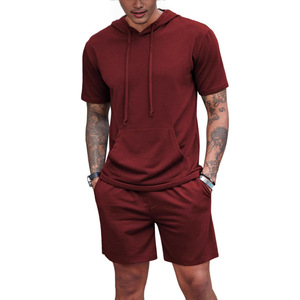 Custom High Quality Summer Plus Size Men's <b>T</b>-<b>Shirt</b> and Shorts Sets New <b>Hoodie</b> Design <b>with</b> Short Sleeves and Loose Casual Shorts - Product Image 6