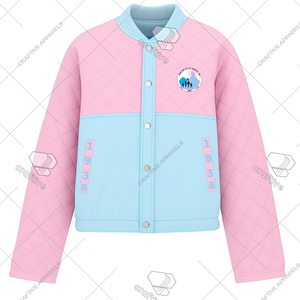 Chaqueta Acolchada Personalizada de la Hermandad Jack And Jill Of America, Chaqueta Universitaria Acolchada Bordada de Alta Calidad para Mujer - Product Image 1