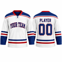 Jersey de Hockey sobre Hielo Personalizado con Bordado 3D, Manga Larga, Nombre y Número del Jugador, Etiqueta Privada OEM, Venta al Por Mayor para Adultos, Verano