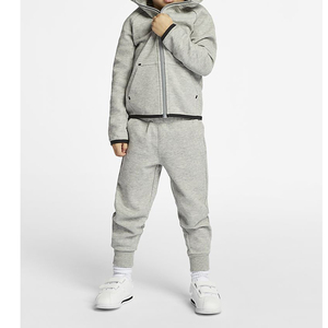 Boys Gray Cotton French Terry Hoodie and <b>Pants</b> Set Children High-Quality Grey Kids Tracksuit - Product Image 1