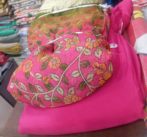 Traje estampado para fiesta con dupatta, tela de mezcla de lino, para ocasiones especiales y celebraciones de mujeres. - Product Image 1