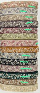 Vente en gros de dentelle brodée à fleurs de plusieurs couleurs pour vêtements de filles - Product Image 1