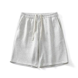 Shorts en coton pour hommes, shorts de sport, shorts de gym avec cordon de serrage à la taille, prêts à être expédiés, directement de l'usine - Product Image 1