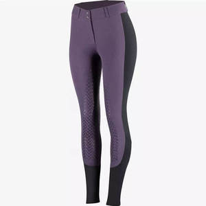 Leggings d'équitation pour femmes en velours côtelé avec assise intégrale en silicone, Culottes d'équitation, Collants d'équitation, Vente en gros - Product Image 2