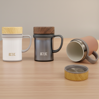 Meilleure vente en gros de tasses thermiques en acier inoxydable à double paroi avec poignée sous vide de 13oz/410ml bouteille portable logo de couleur personnalisé