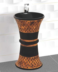 BEST QUALITY Good Price Modern Multy colour Ceramic Pedestal Sink Floor Mounted Easy to Clean for Bathroom From Linum Factory - Product Image 4