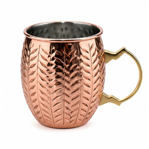 Vente en gros de mugs en cuivre martelé avec revêtement en acier inoxydable, type Moscow Mule, mugs à bière en cuivre, gobelets à cocktail en métal, personnalisables avec logo, en vrac - Product Image 4