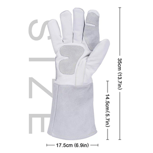 Leather Safety <b>Gloves</b> Breathable Wrist Length Eco-Friendly <b>Touchscreen</b> Needle Detection Winter Casual Use - Product Image 2