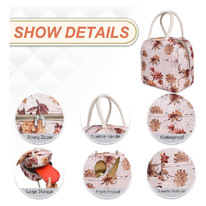 Sac isotherme moderne pour aliments, en polyester, avec deux poches et porte-bouteille, idéal pour les voyages, le bureau et l'école - Product Image 2