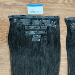 Nuevo en Stock, Cabello Humano Vietnamita 100% Natural, Color Natural, Cabello con Clip, Sin Procesar, Disponible para Envío - Product Image 3