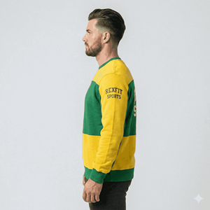 เสื้อสเวตเชิ้ตคอกลมโอเวอร์ไซส์สำหรับผู้ชาย เนื้อผ้าหนานุ่ม ทรงหลวม สวมใส่สบาย ระบายอากาศได้ดี ซับเหงื่อได้ดี - Product Image 4