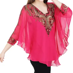 Kaftan dresses short Ethnic Style Kaftan Caftan Free Size Hand Beads Women Adults Georgette Impact India & Pakistan 1000