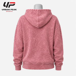 Premium <b>Women</b> Acid Wash <b>Hoodie</b> With Vintage Faded Texture <b>Soft</b> Cotton Fabric And Comfortable Fit For Casual Streetwear - Product Image 3