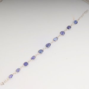 Natural Tanzanite 925 Sterling Silver <b>Adjustable</b> Tennis <b>Bracelet</b> Faceted Gemstone Minimalist Dainty Jewelry Gift For Women - Product Image 3