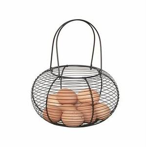 wholesale metal iron <b>egg</b> <b>basket</b> kitchen storage organizer metal wire <b>egg</b> storage <b>basket</b> for kitchen countertop wholesale heavy - Product Image 2