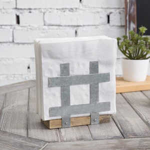 ที่ใส่กระดาษเช็ดปากทำจากโลหะชุบสังกะสีและไม้มะม่วงมีสไตล์ชั้นวางทิชชูบนโต๊ะอาหารคุณภาพระดับพรีเมียมเหมาะสำหรับการรับประทานอาหารที่หรูหรา - Product Image 5