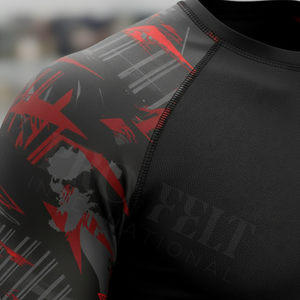 Camiseta de Compresión de Manga Larga con Cuello Redondo, Transpirable y de Secado Rápido para BJJ Jiu Jitsu No GI, Diseño Personalizado, Rash Guard - Product Image 4