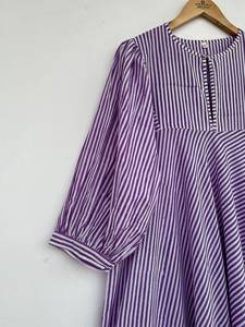 Femmes filles pur coton Maxi robe indien bloc imprimé décontracté été soirée à la mode nouvelle vente en gros longue robe mi-longue - Product Image 2