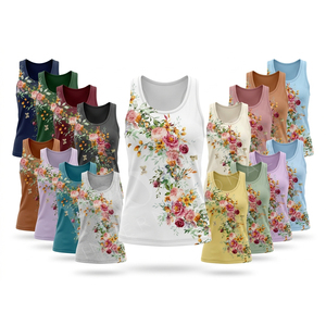 Camiseta sin Mangas con Diseño Personalizado OEM ODM, Camiseta Deportiva Ligera de Algodón Suave, Camiseta Elegante para Playa, Yoga y Actividades al Aire Libre - Product Image 1