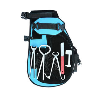 Kit complet de fermeur avec testeur de sabots à une main, cisaille à sabots, couteau à sabots, polisseur, cisaille à sabots pour poulains et tablier de protection réglable - Product Image 1