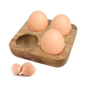 Natural Acacia Wooden <b>Egg</b> Tray Square Chicken <b>Egg</b> Tray for Refrigerator Kitchen Display or <b>Storage</b> made in Vietnam - Product Image 1