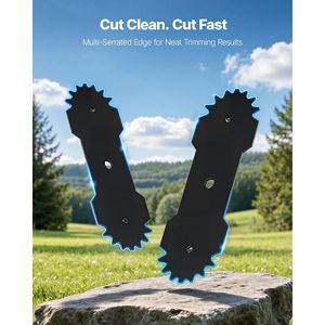 Set di 3 Lame Elettriche per Bordatrice da 8,8 Pollici in Acciaio ad Alto Tenore di Carbonio 65Mn con Rivestimento Elettroforetico, Lame di Ricambio Multifunzionali per Tosaerba - Product Image 4